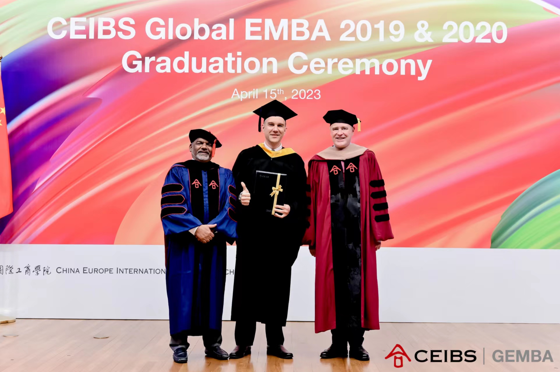 Andreas Hornfischer at Global EMBA 2020 graduation ceremony